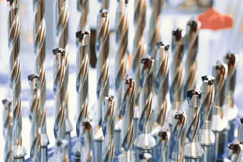 Drills for metal processing. Stock Photos