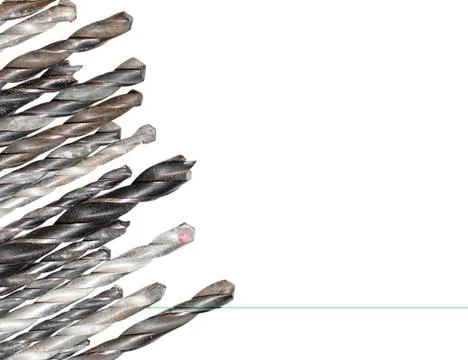 Drills on white Stock Photos