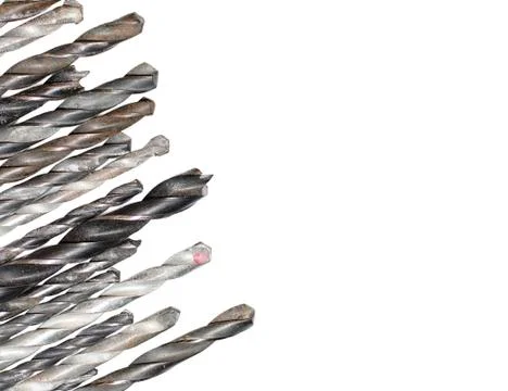Drills on white Stock Photos
