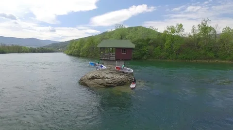 Drina river house Stock Footage 115367223