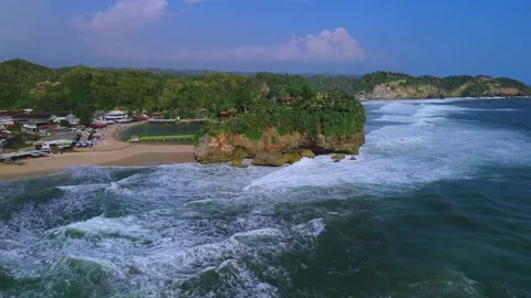 Drini Beach Gunung kidul Stock Footage 301394808