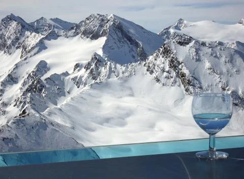 Drink in alps Stock Photos