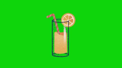 Drink animation on chroma key background 库存影片 331895523