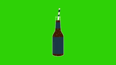 Drink animation on chroma key background 库存影片 331895546