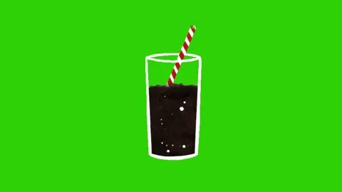 Drink animation on chroma key background 库存影片 331895566