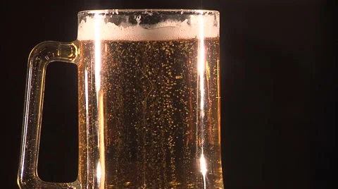 Drink beer glass ws Stock Footage 50632995