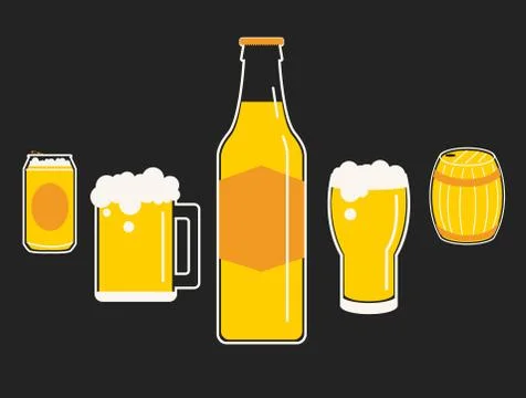 Drink of beer Stock Illustration