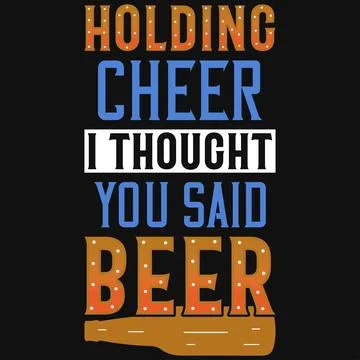 Drink beer typography graphics tshirt design  Stock Illustration
