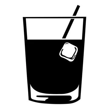 Drink black icon on white background Stock Illustration