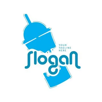 Drink blue logo Stock Illustration