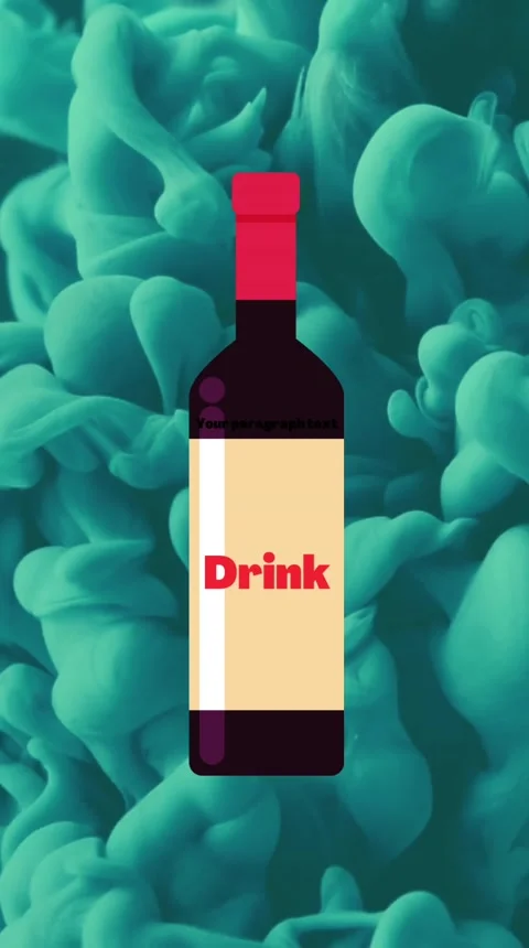 Drink bottle illustration Stock Footage 239097847