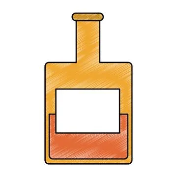 Drink bottle isolated scribble Stock Illustration