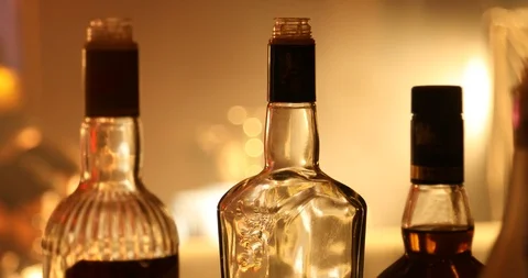 Drink bottle in the pub Stock Footage 100098268