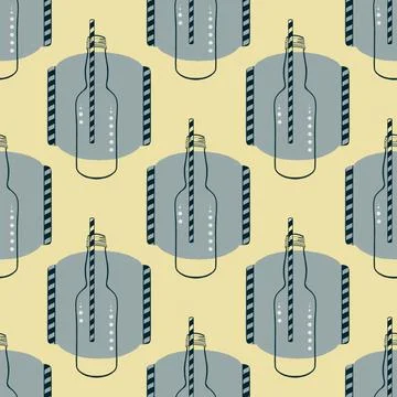 Drink Bottle Surface Pattern. イラスト素材