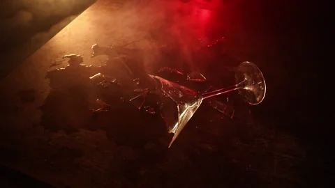 Drink, broken glass concept Video stock 133463236