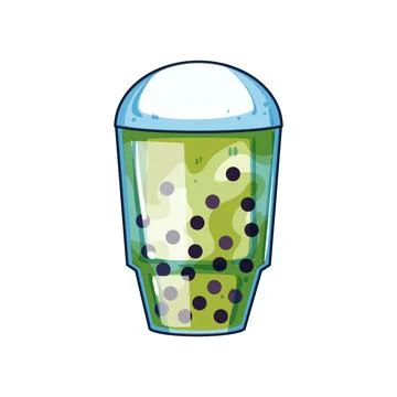 Drink bubble tea cartoon vector illustration Stock Illustration