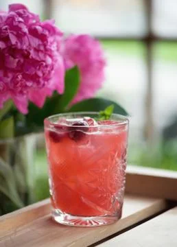 Drink in the cafe as a background. Stock Photos
