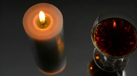 Drink by candlelight 動画素材 24614660