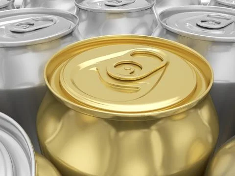 Drink cans background Stock Illustration