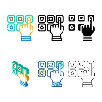 Drink choosing color icon vector styles Stock Illustration