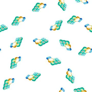 Drink choosing isometric icon seamless pattern Stock Illustration