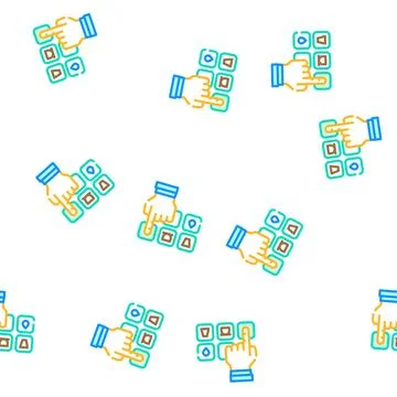 Drink choosing vector seamless pattern Stockillustratie