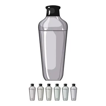 Drink cocktail shaker cartoon vector graphic Stock Illustration