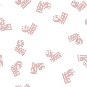 Drink coconut coco glyph seamless pattern Stock Illustration