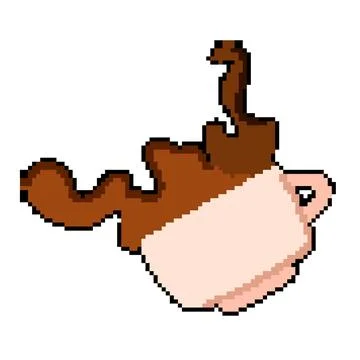 Drink coffee cup splash pixel art vector illustration Stockillustratie