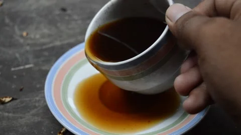 Drink coffee traditionally Video stock 228899006