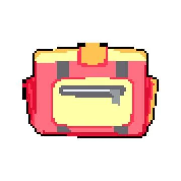 Drink cooler box pixel art vector illustration Stock Illustration