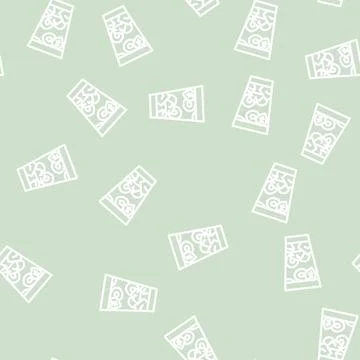 Drink with cucumber line vector seamless pattern Stock Illustration
