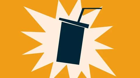 Drink Cup Explosion Background Stock Illustration