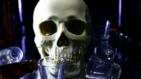 Drink to death Stock Footage 69256185