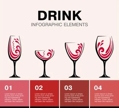 Drink design elements.  Vector business template for presentatio Stock Illustration