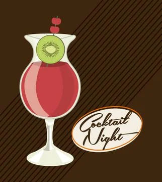 Drink design over brown background vector illustration Stock Illustration