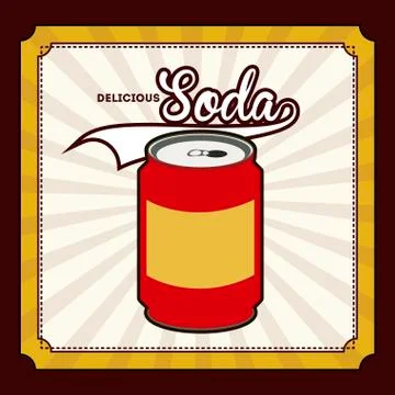 Drink design over brown background, vector illustration Stock Illustration