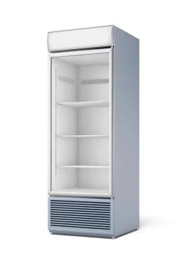Drink display fridge 库存插图