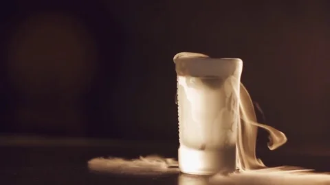 Drink with dry ice Stock Footage 81019223