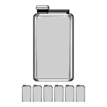 Drink flask alcohol cartoon vector graphic イラスト素材