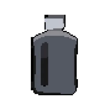 Drink flask alcohol pixel art vector illustration Stock Illustration