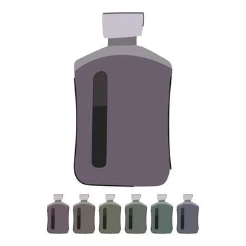 Drink flask alcohol vector cartoon graphic イラスト素材