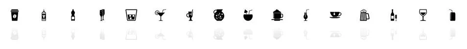 Drink - Flat Vector Icons Illustrazione stock