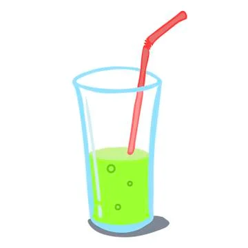 Drink in a glass Stock Illustration