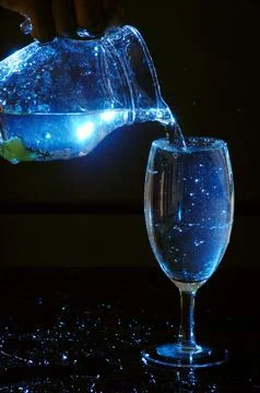 Drink Glass on table Stock Photos
