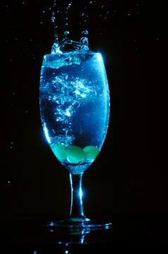 Drink Glass on table Stock Photos