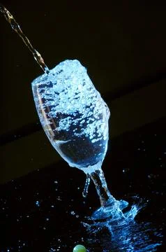 Drink Glass on table Stock Photos