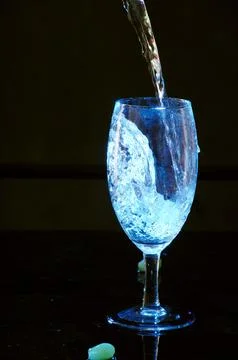 Drink Glass on table Stock Photos