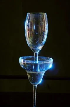 Drink Glass on table Stock Photos