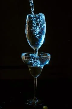 Drink Glass on table Stock Photos